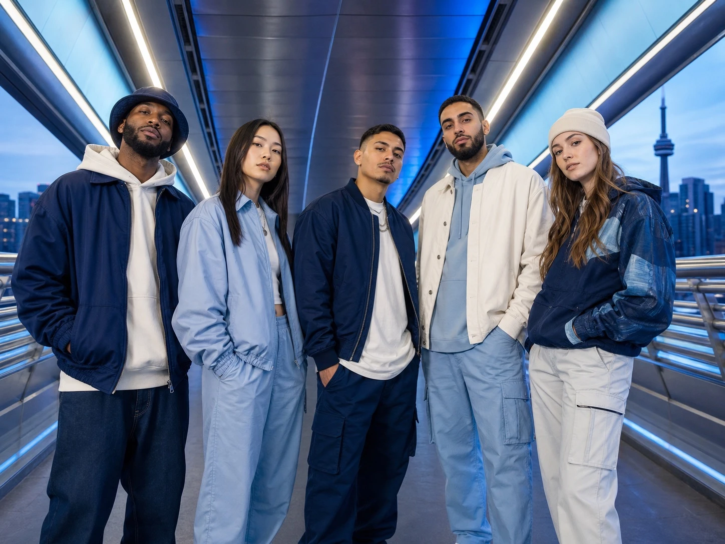 International hip-hop dance crew performing together